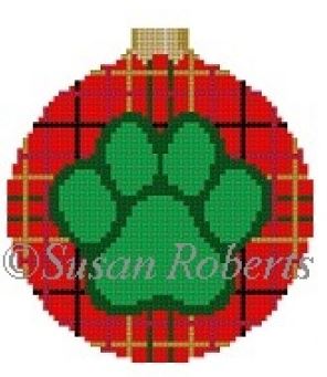 click here to view larger image of Dog Paw Plaid (hand painted canvases)