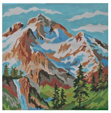 click here to view larger image of Snowy Mountain (hand painted canvases)