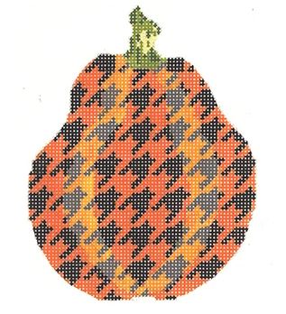 click here to view larger image of Haunted Houndstooth Gourd (hand painted canvases)