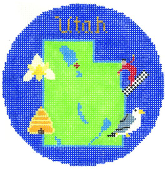 click here to view larger image of Utah Ornament (hand painted canvases)