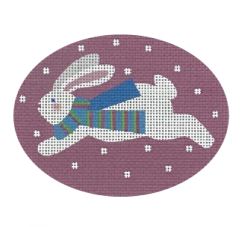 click here to view larger image of Jumping Bunny Tri Colored Scarf (printed canvas)