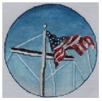 click here to view larger image of Fly Your Flag Ornament (hand painted canvases)