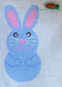 click here to view larger image of Bunny Smiles - Blue (hand painted canvases)