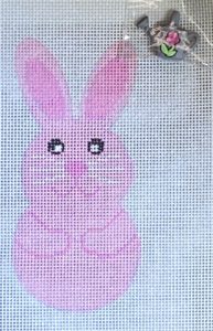 click here to view larger image of Bunny Smiles - Pink (hand painted canvases)