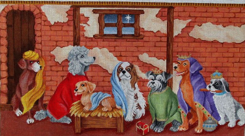 click here to view larger image of Canine Creche (hand painted canvases)