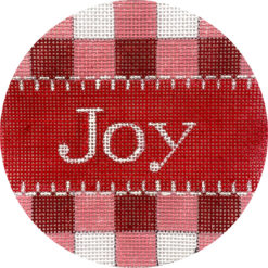click here to view larger image of Joy Gingham in Red (hand painted canvases)