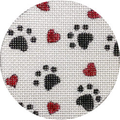 click here to view larger image of Puppy Paws and Hearts (hand painted canvases)