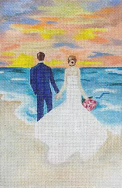 click here to view larger image of Sunset Beach Wedding (hand painted canvases)