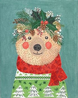 click here to view larger image of Christmas Squad - Bear (hand painted canvases 2)