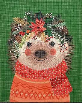 click here to view larger image of Christmas Squad - Hedgehog (hand painted canvases 2)