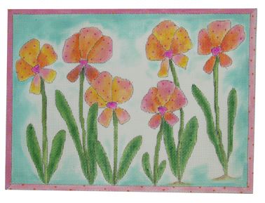 click here to view larger image of Cottage Pinks (hand painted canvases)