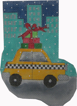 click here to view larger image of Taxi w/Presents (hand painted canvases)