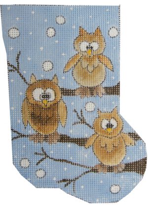 click here to view larger image of Owls in a Snowstorm (hand painted canvases)