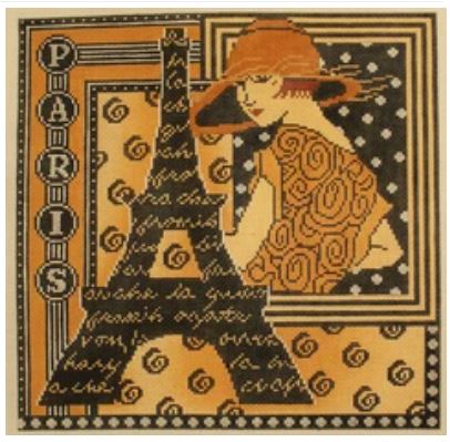 click here to view larger image of Paris in Brown  (hand painted canvases)