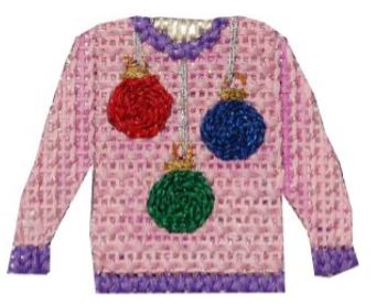 click here to view larger image of Ornaments Ugly Sweater (hand painted canvases)