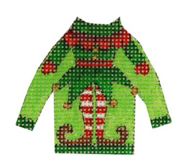 click here to view larger image of Elf Suit Ugly Sweater (hand painted canvases)