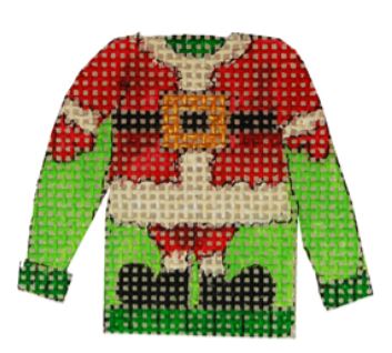 click here to view larger image of Santa Suit Ugly Sweater (hand painted canvases)