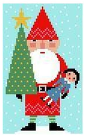 click here to view larger image of Red Santa (hand painted canvases)