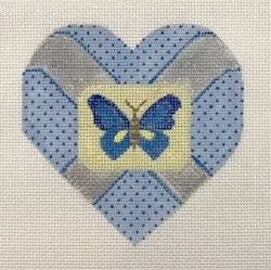 click here to view larger image of Fancy Heart - Butterfly (hand painted canvases)