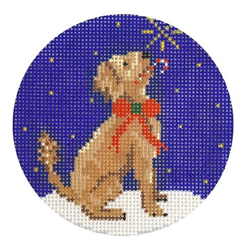 click here to view larger image of Midnight Goldendoodle Round (hand painted canvases)