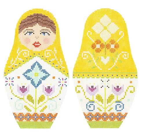click here to view larger image of Folk Russian Dolls - Large (hand painted canvases)