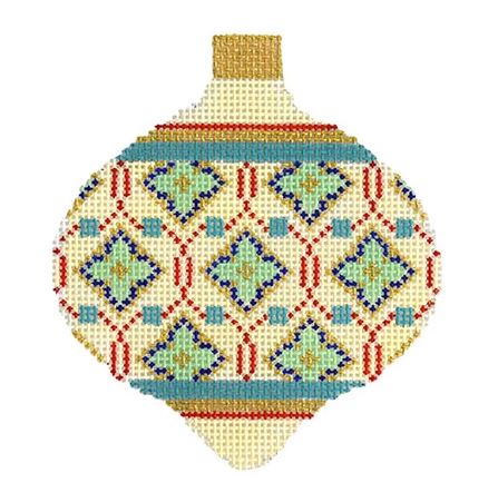 click here to view larger image of Florentine Baubles - Cream Moroccan Tile (hand painted canvases)