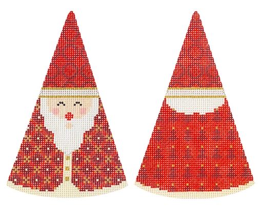 click here to view larger image of Santa Cones - Red Circles Hat (hand painted canvases)