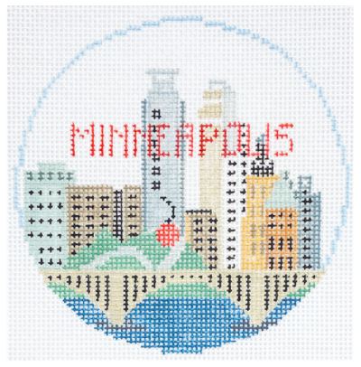 click here to view larger image of Minneapolis Round (hand painted canvases)