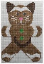 click here to view larger image of Mini Gingerbread Cat (hand painted canvases)