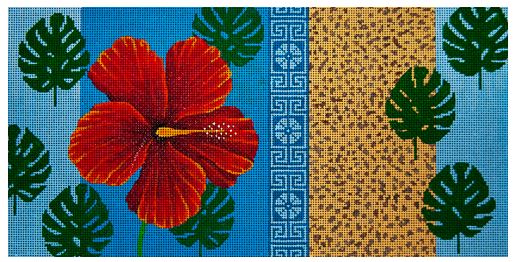 click here to view larger image of Hibiscus and Cheetah (hand painted canvases)