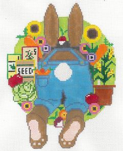 click here to view larger image of Garden Bunny  (hand painted canvases)