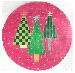click here to view larger image of Oh Christmas Tree - Pink (hand painted canvases)