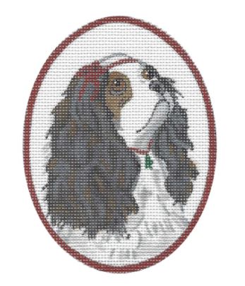 click here to view larger image of Cavalier King Charles w/Tree Necklace  (hand painted canvases)