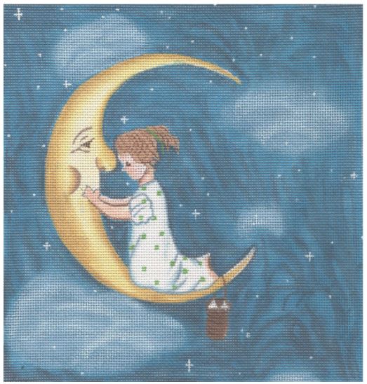 click here to view larger image of Moon and Me (hand painted canvases)