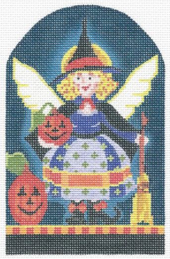 click here to view larger image of October Angel of Halloween (hand painted canvases)