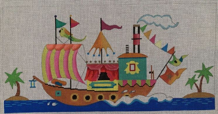 click here to view larger image of Circus Boat (hand painted canvases)
