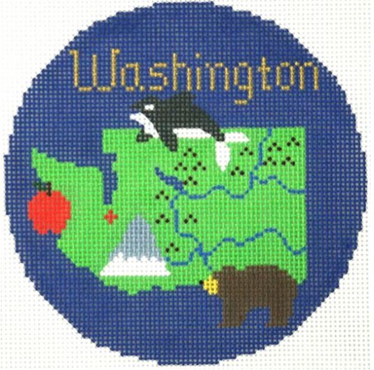 click here to view larger image of Washington Ornament (hand painted canvases)