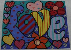click here to view larger image of Love (hand painted canvases)