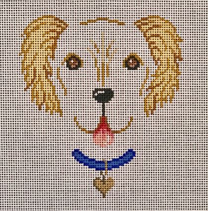 click here to view larger image of Dog Face - Golden Retriever (hand painted canvases)