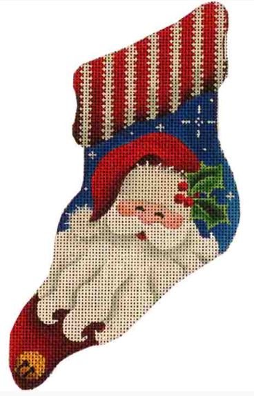 click here to view larger image of Santa Mini Sock (hand painted canvases)