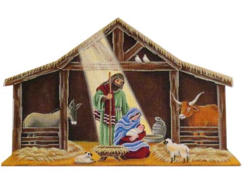 click here to view larger image of Nativity Manger (hand painted canvases)