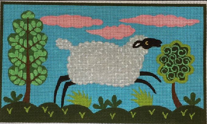 click here to view larger image of Sheeps in the Meadow (hand painted canvases)