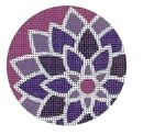 click here to view larger image of Graphic Flower - Purple (printed canvas)