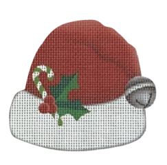 click here to view larger image of Santa Hat w/Bell (printed canvas)