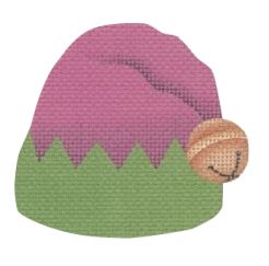 click here to view larger image of Elf Hat Pink/Green (printed canvas)