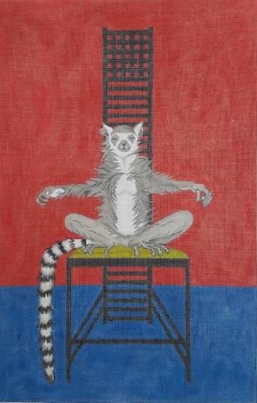 click here to view larger image of Lemur on a Mackintosh Chair (hand painted canvases)