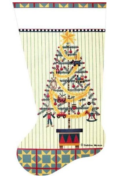 click here to view larger image of Toyland Tree Sock (hand painted canvases)