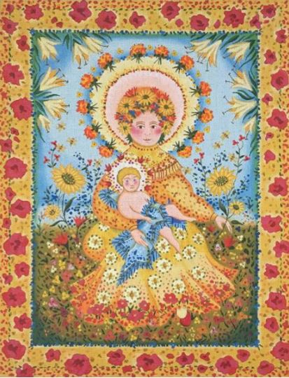 click here to view larger image of Sunflower Madonna (hand painted canvases)