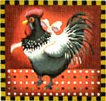 click here to view larger image of Salt and Pepper Chicken (hand painted canvases)