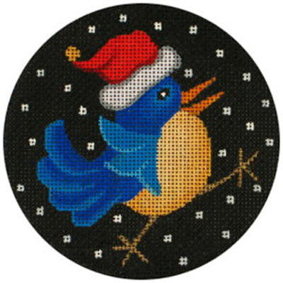 click here to view larger image of Santa Bird Ornament (hand painted canvases)